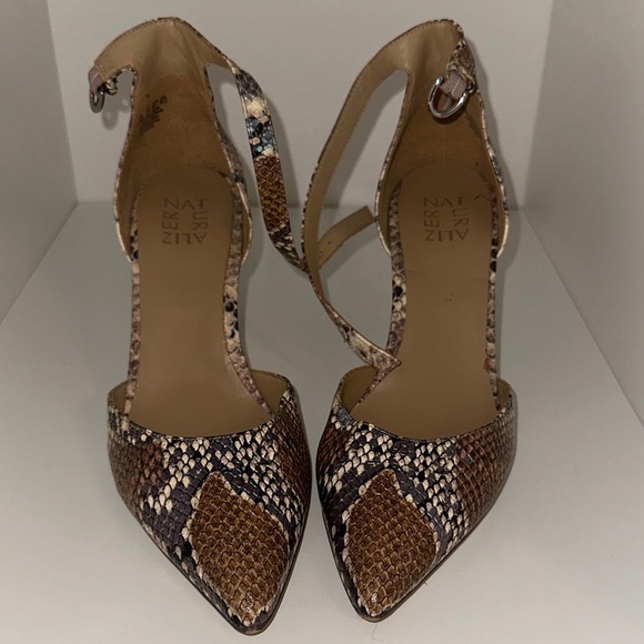 Naturalizer Brown Snakeskin Women's Heels - Picture 1 of 6